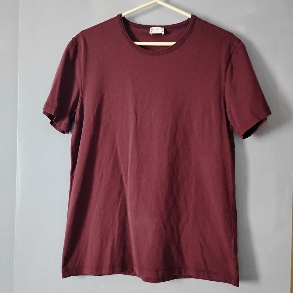 ASKET Burgundy Organic Cotton The T-Shirt M